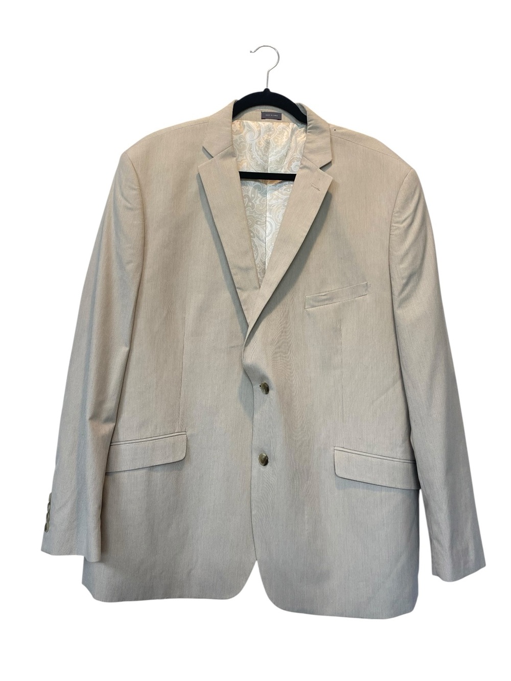 MADISON Modern fit size 48R Light Beige Two-Button Sport Coat Blazer